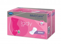MoliCare Lady Pad - inkontinenční vložky pro ženy při lehkém úniku moči - 4,5 kapky (Maxi), 14 ks/bal.